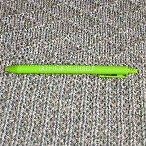 3/$10 Funny Statement Ballpoint Pen “Go F Yourself”
